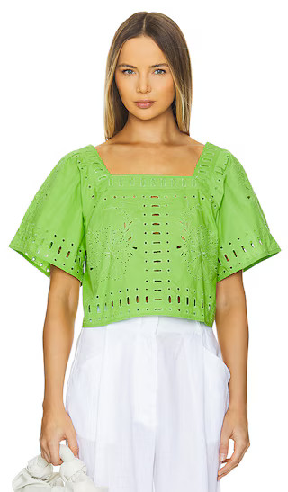 Laine Top in Island Green | Revolve Clothing (Global)