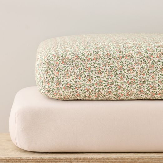 Pink Chicken Floral & TENCEL™ Modal Crib Sheet Bundle | West Elm (US)