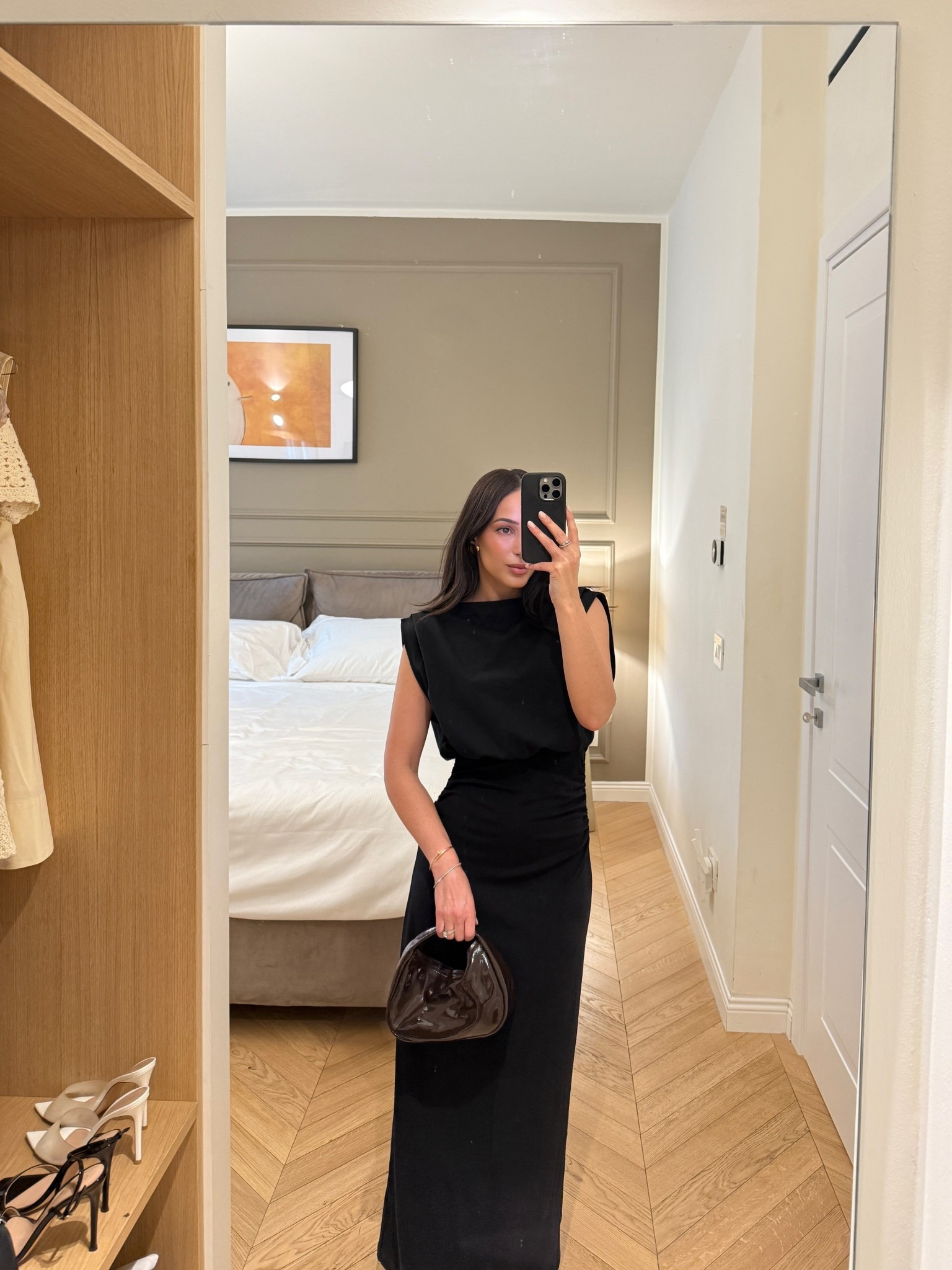 The perfect black dress! Dress up/down. I wear XS