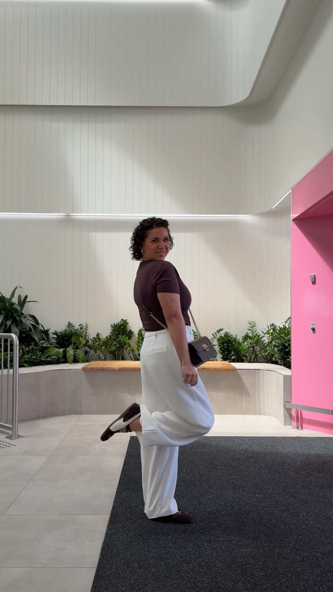 OOTD for personal styling client. 

Wearing 12 pants (very room, if between sizes size down), 38.5 shoe and M Soft Touch Top from Portmans  

Francesca DC: CSVP15% 

#LTKaustralia #LTKworkwear #LTKmidsize