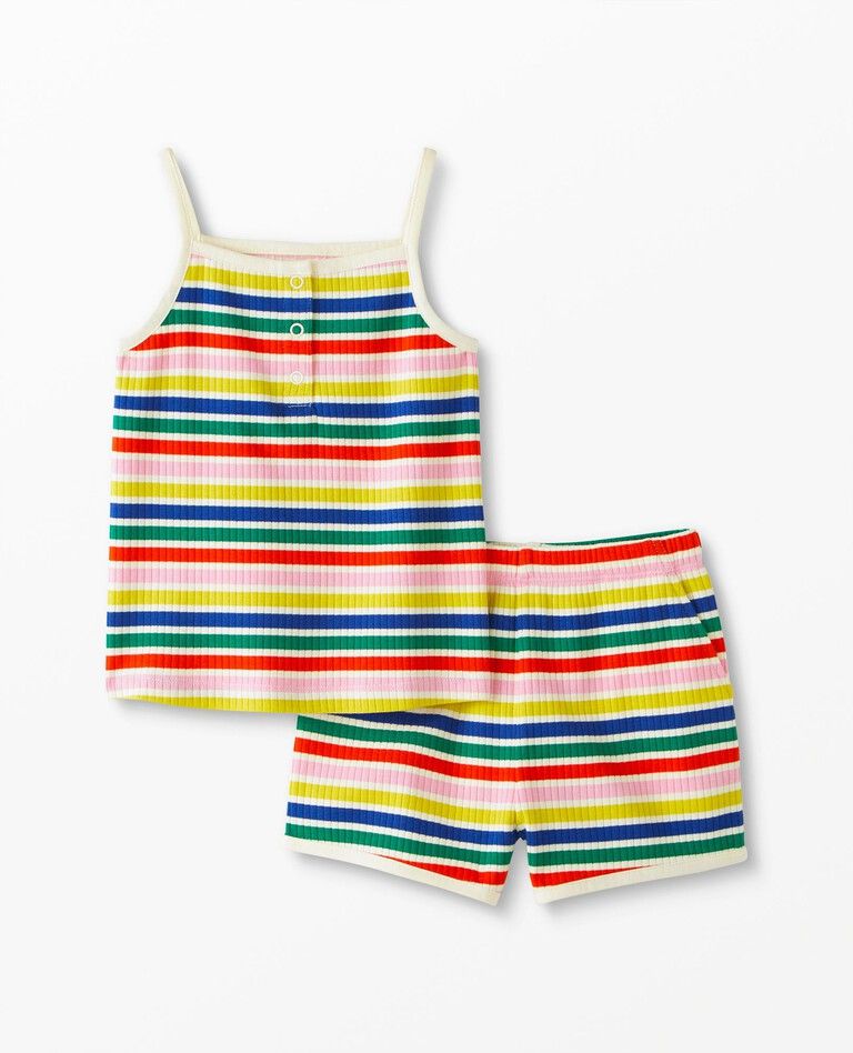 Striped Cami Top & Shorts Set | Hanna Andersson
