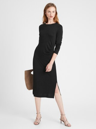 Luxespun Side-Ruched Dress | Banana Republic (CA)