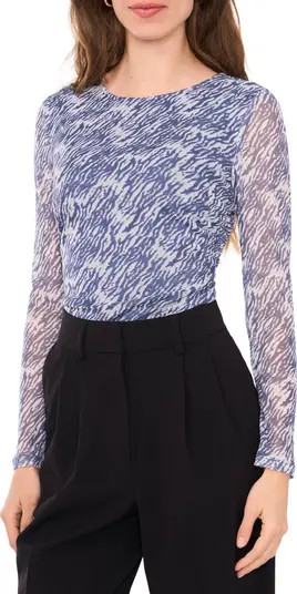 Halogen® Ruched Mesh Top | Nordstrom | Nordstrom