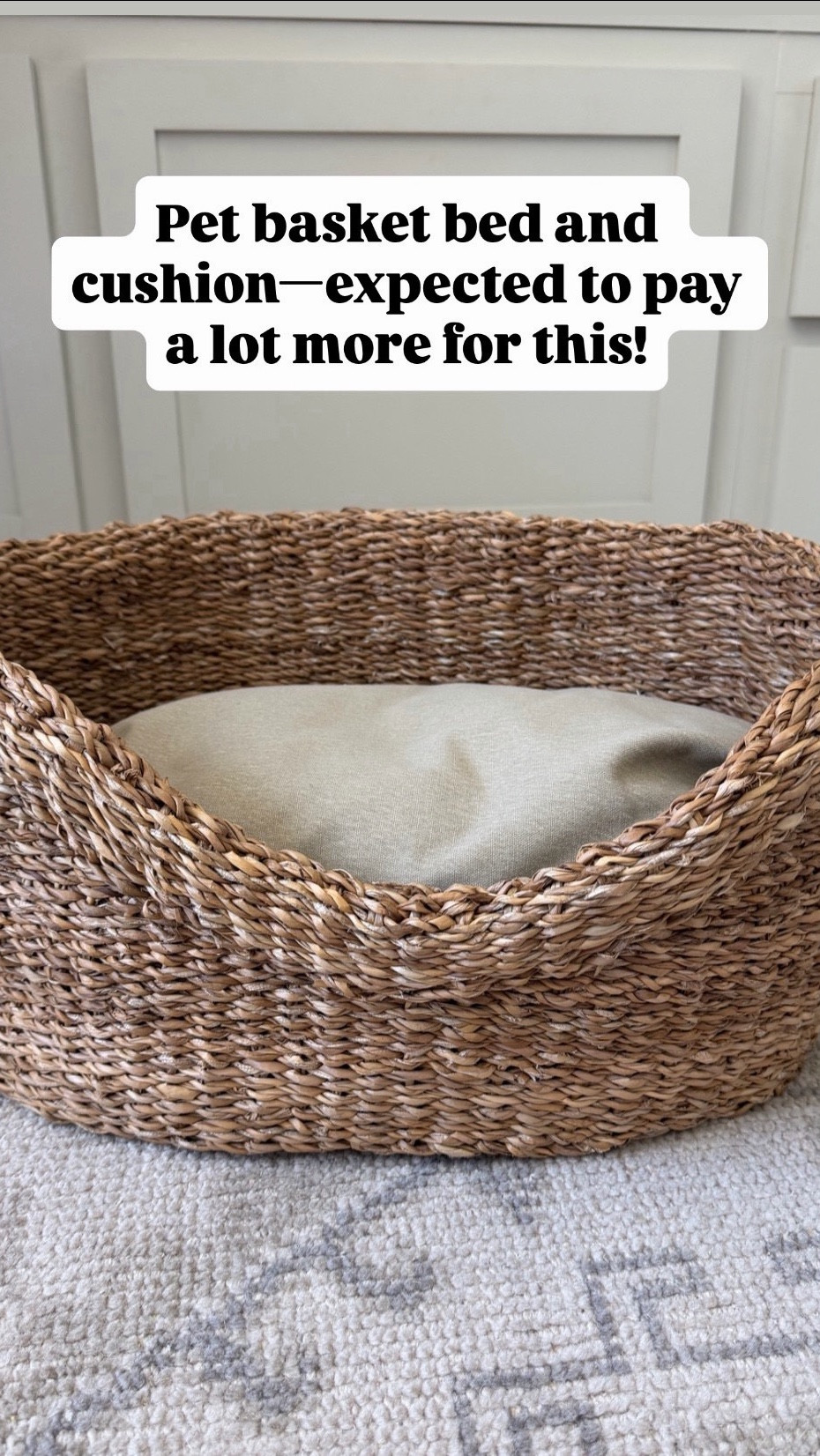 Woven basket pet bed 

#LTKHome