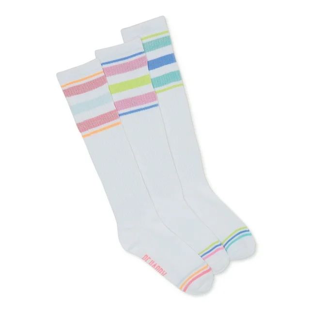 Wonder Nation Girls No Show Fashion Socks, 6-Pack, Sizes S-L | Walmart (US)