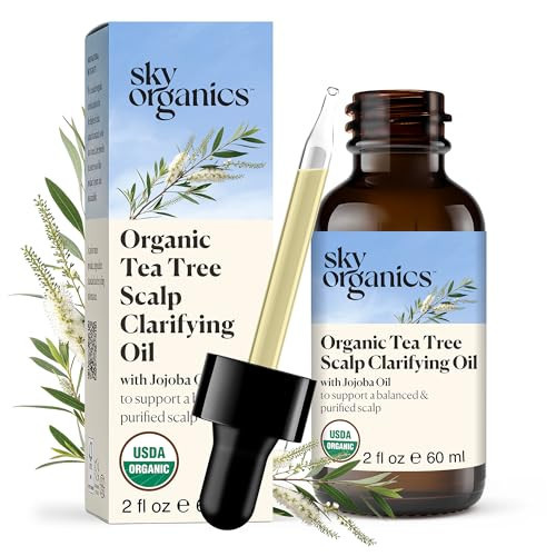 Sky Organics - Organic Tea Tree Scalp Clarifying Oil (2 fl oz/60 mL) Balanced & Purified Hair Oil for Scalp Dryness & Itchiness - Tea Tree, Jojoba, Peppermint - Vegan, Cruelty Free, DIY eBook included | Amazon (US)