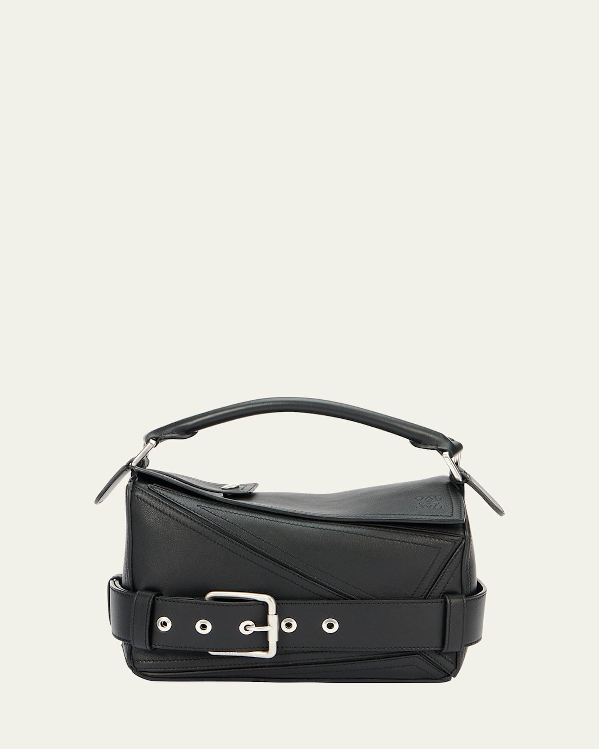 Puzzle Biker Top-Handle Bag in Shiny Leather | Bergdorf Goodman