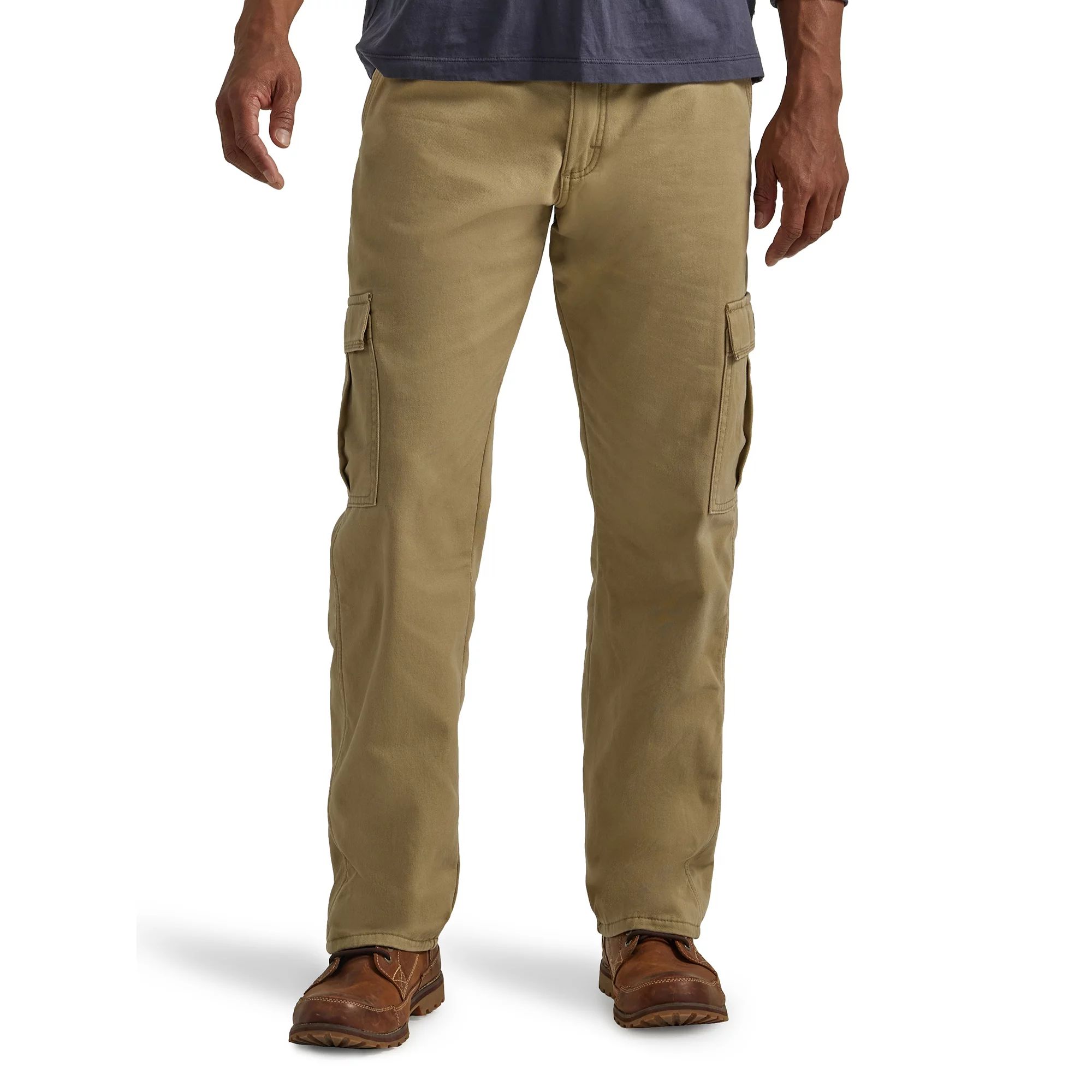 Wrangler® Men's and Big Men's Relaxed Fit Fleece Lined Cargo Pant | Walmart (US)
