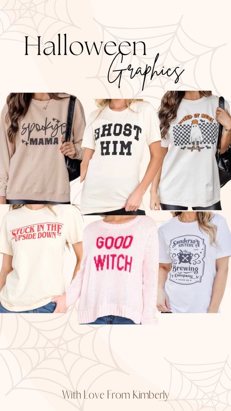 Halloween graphics / good witch / ghost him / spooky mama / Sanderson sisters / stranger things graphic tee / pink lily / shop red dress 

#LTKHalloween #LTKSeasonal #LTKunder50