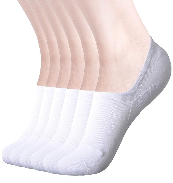 Womens No Show Socks Non Slip Flat Boat Line Low Cut Socks (6 Packs) | Amazon (US)