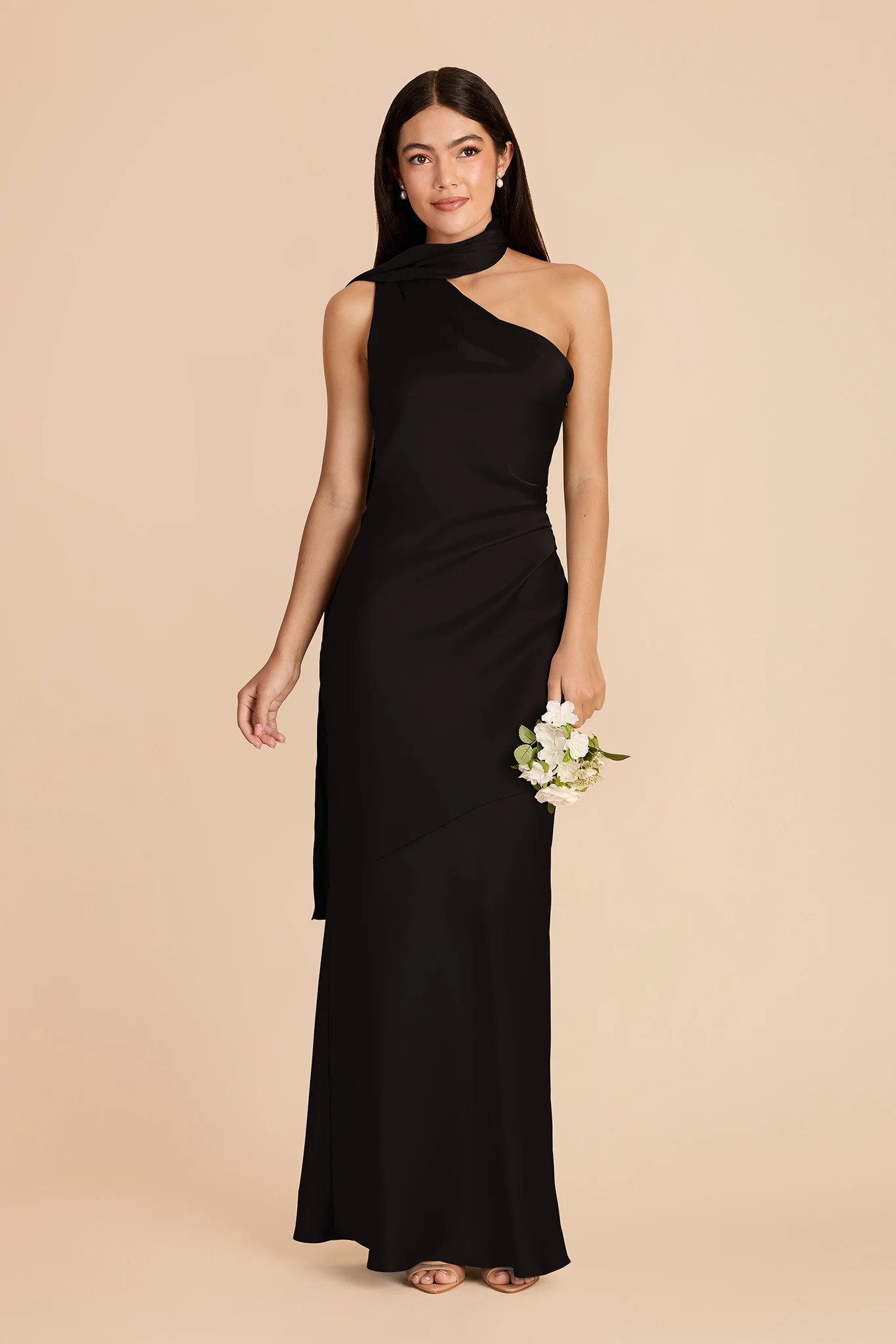 Brielle Matte Satin Dress - Black | Birdy Grey | Birdy Grey