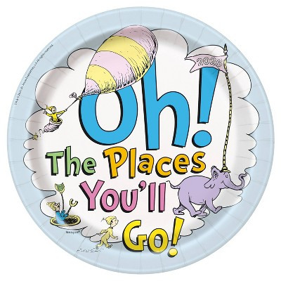 Dr. Seuss Graduation 20ct 7" Snack Paper Plates | Target