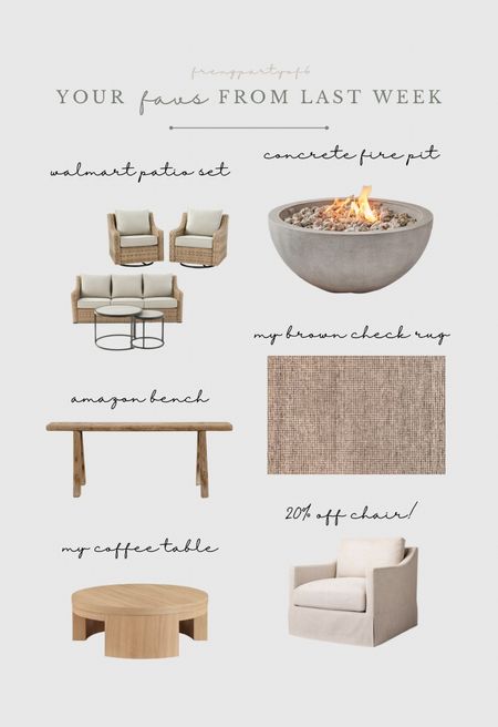 Your favorites from last week (and best sellers)! This viral patio set is selling out! This concrete fire pit is still in stock and on sale! My new coffee table is back in stock and under $250  

#LTKhome #LTKsalealert
