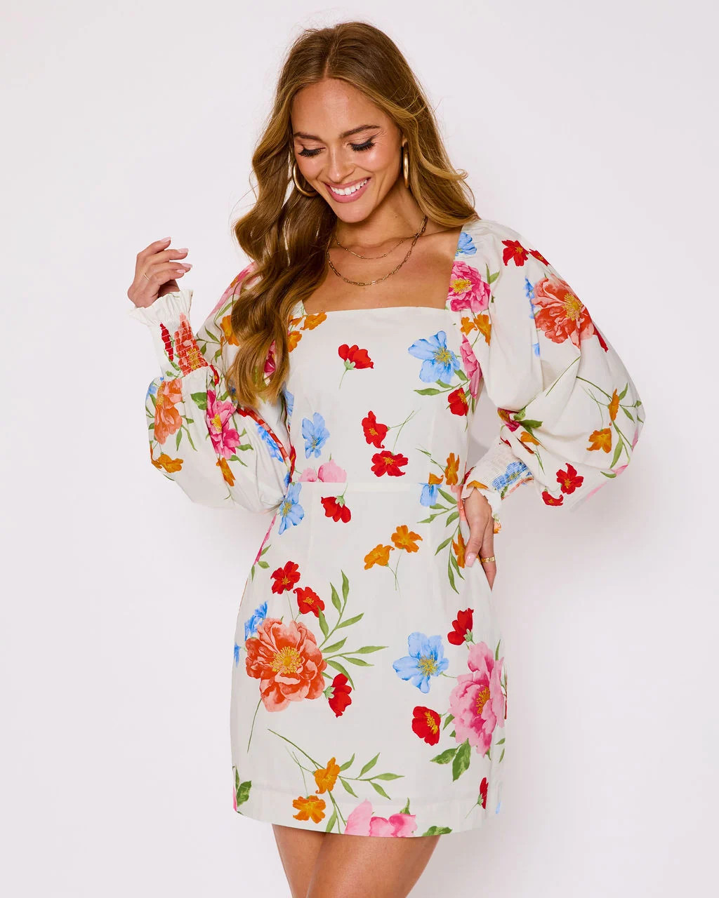 Meadow Sun Floral Print Mini Dress | VICI