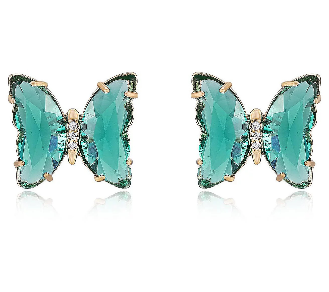 Ettika Flutter Away Crystal Stud Earrings | QVC