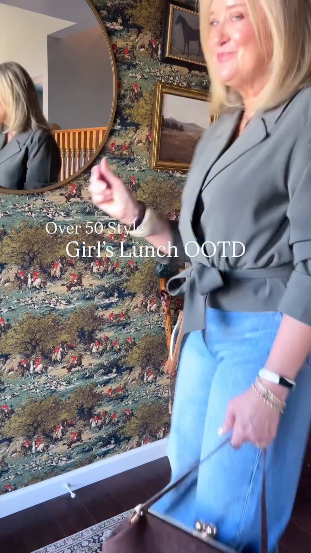 OOOTD for a girl’s lunch!  Comment SHOP for links! 

This jacket is a new favorite! Same material as my favorite pants…NO WRINKLE!  Highly recommend!! I’m wearing a medium! 

Jeans are my current best seller for good reason, and all the other pieces are linked!! 

#over50 #over40 #over50style