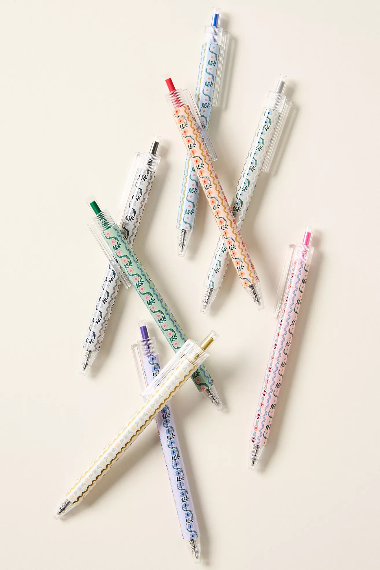 Rifle Paper Co. Delphine Gel Pens, Set of 8 | Anthropologie (US)