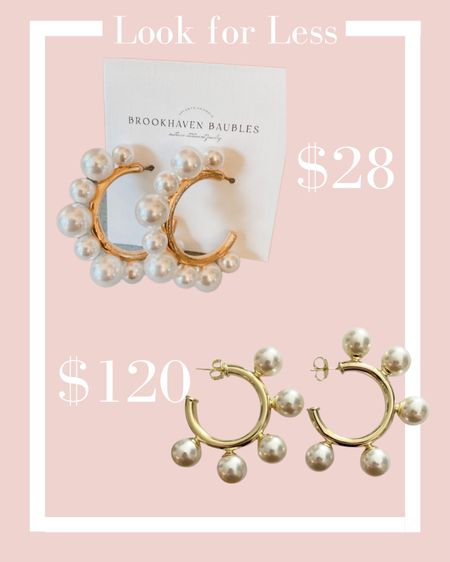 Look for less. Pearl hoop earrings. Etsy. Small business. Sheila fajl. Earrings. Pearl   Bride. Wedding 

#LTKunder50 #LTKunder100 #LTKwedding