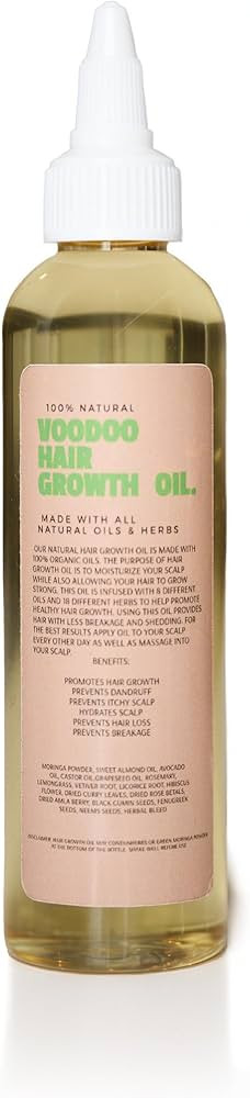 Voodoo Hair Growth Oil - Infused with Rosemary, Lemongrass, Grapeseed & Castor Oil for Hair Growt... | Amazon (US)