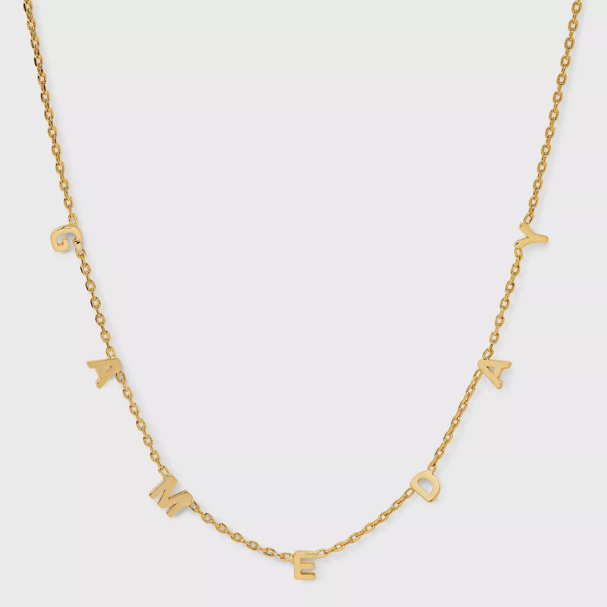 14K Gold Dipped "Game day" Initial Station Necklace - A New Day™ Gold | Target