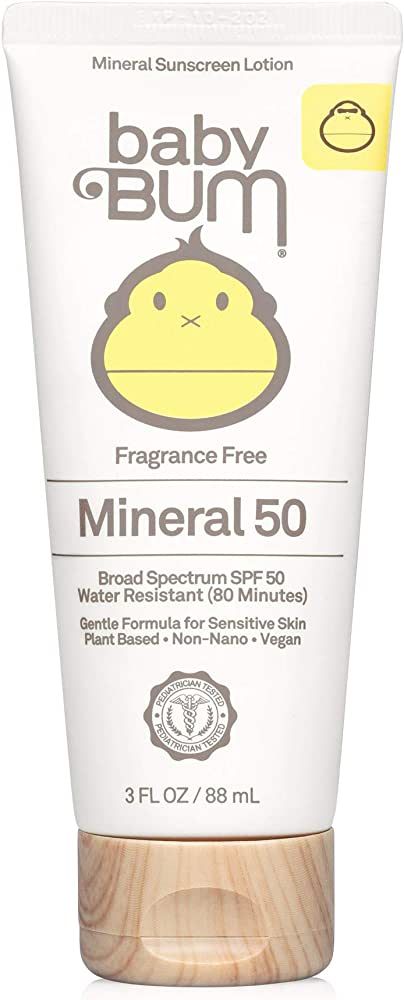 Sun Bum Baby Bum SPF 50 Sunscreen Lotion with Mineral UVA/UVB Face and Body Protection for Sensit... | Amazon (US)
