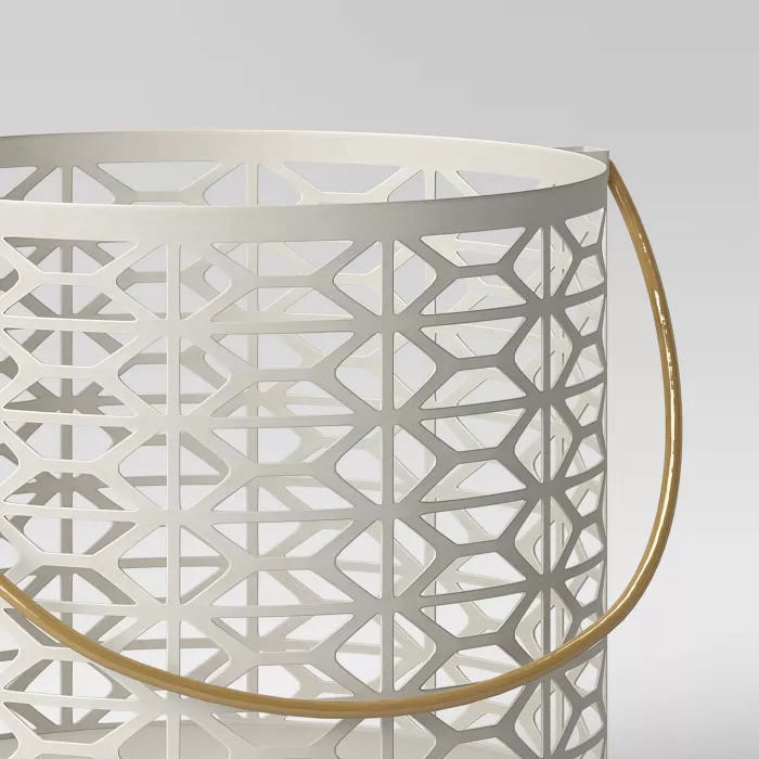 Metal Outdoor Lantern White Punched - Project 62™ | Target