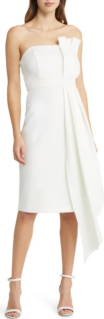 Strapless Scuba Crepe Cocktail Dress | Nordstrom