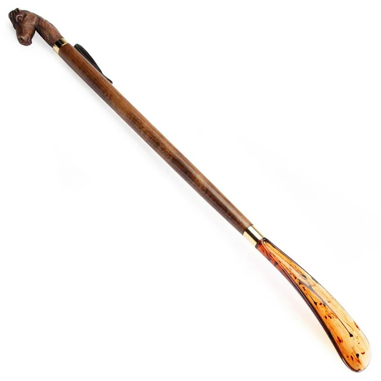 FootFitter Wooden-style Long-handled Shoe Horn, Wood, Horse, 21" | Walmart (US)