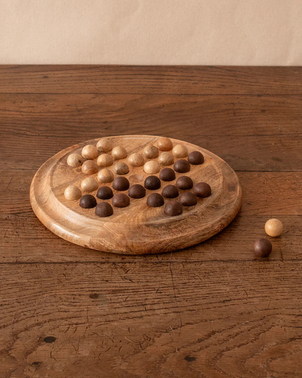 Carved Wood Chinese Checkers | The Vintage Rug Shop