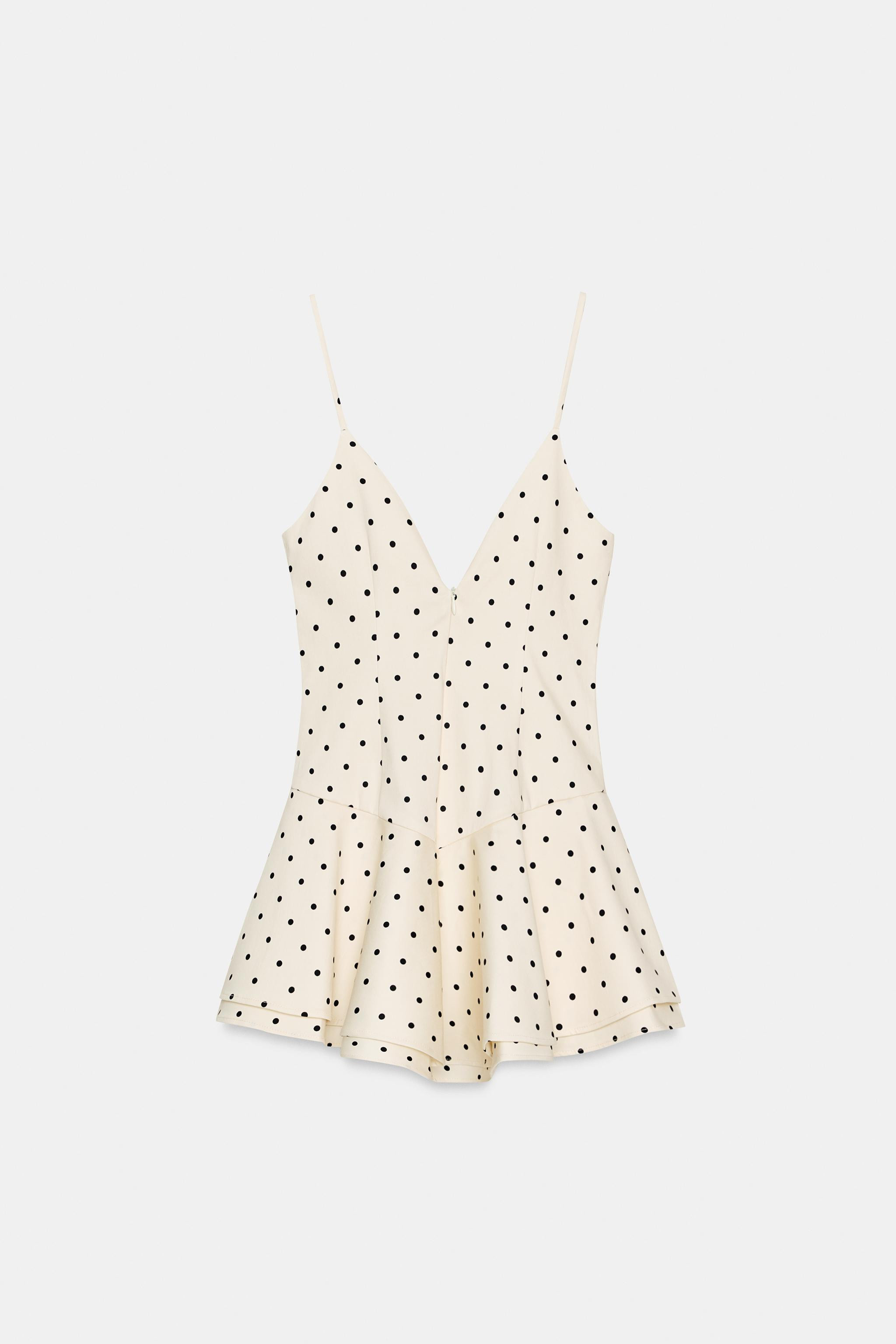 SHORT POLKA DOT JUMPSUIT DRESS | Zara UK