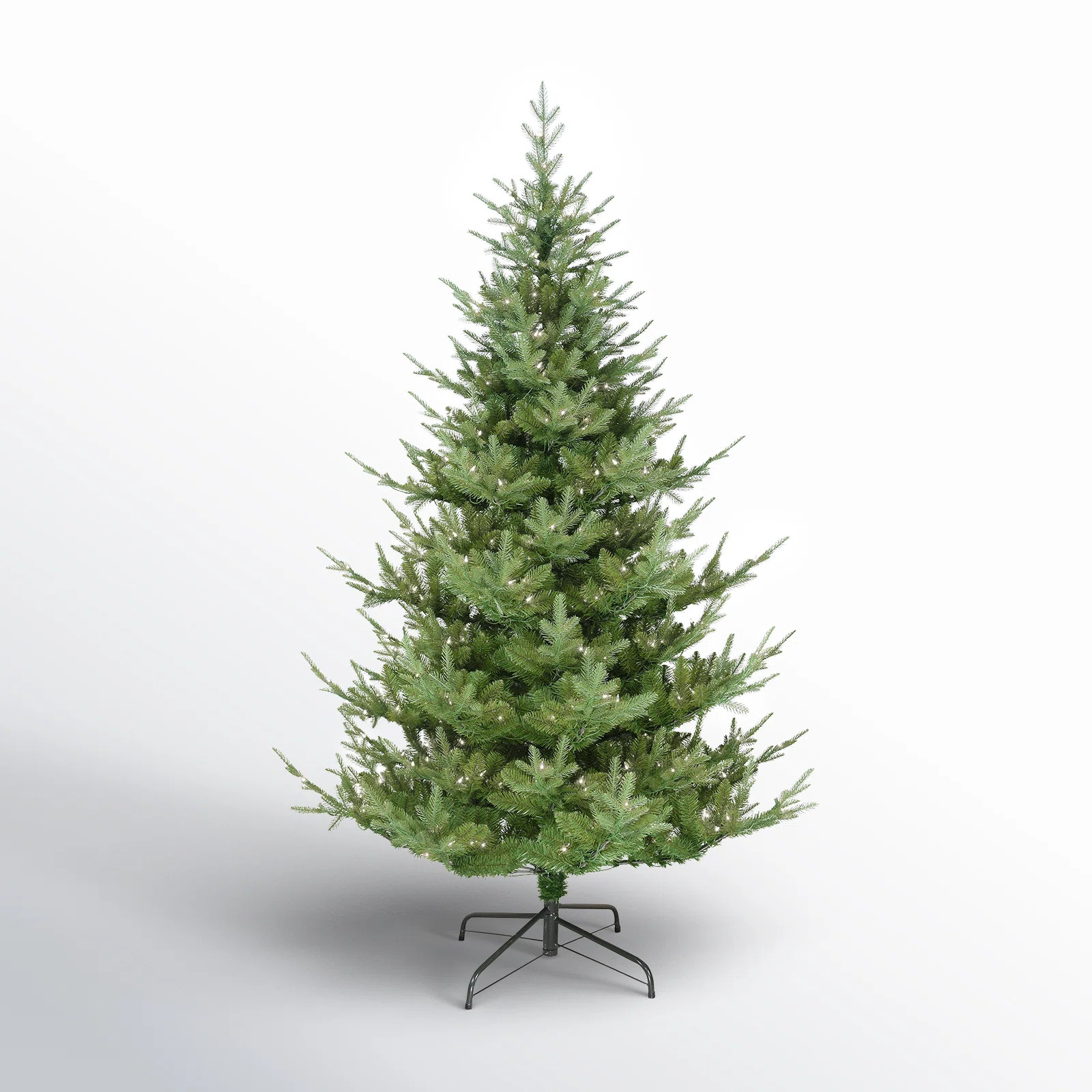 Green Realistic Artificial Spruce Christmas Tree with Light | Wayfair North America