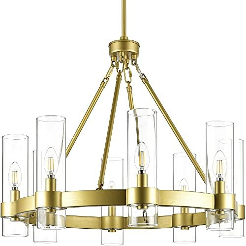 Linea di Liara Teramo Matte Black Chandelier Dining Room Light Fixture Small Wagon Wheel Chandeli... | Amazon (US)