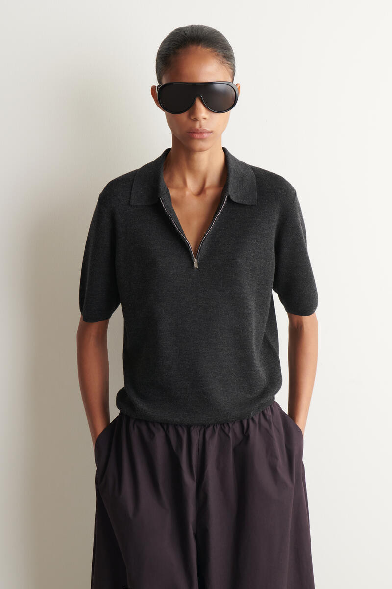 Poloshirt Aus Merinowolle Mit Reissverschluss | COS (EU)