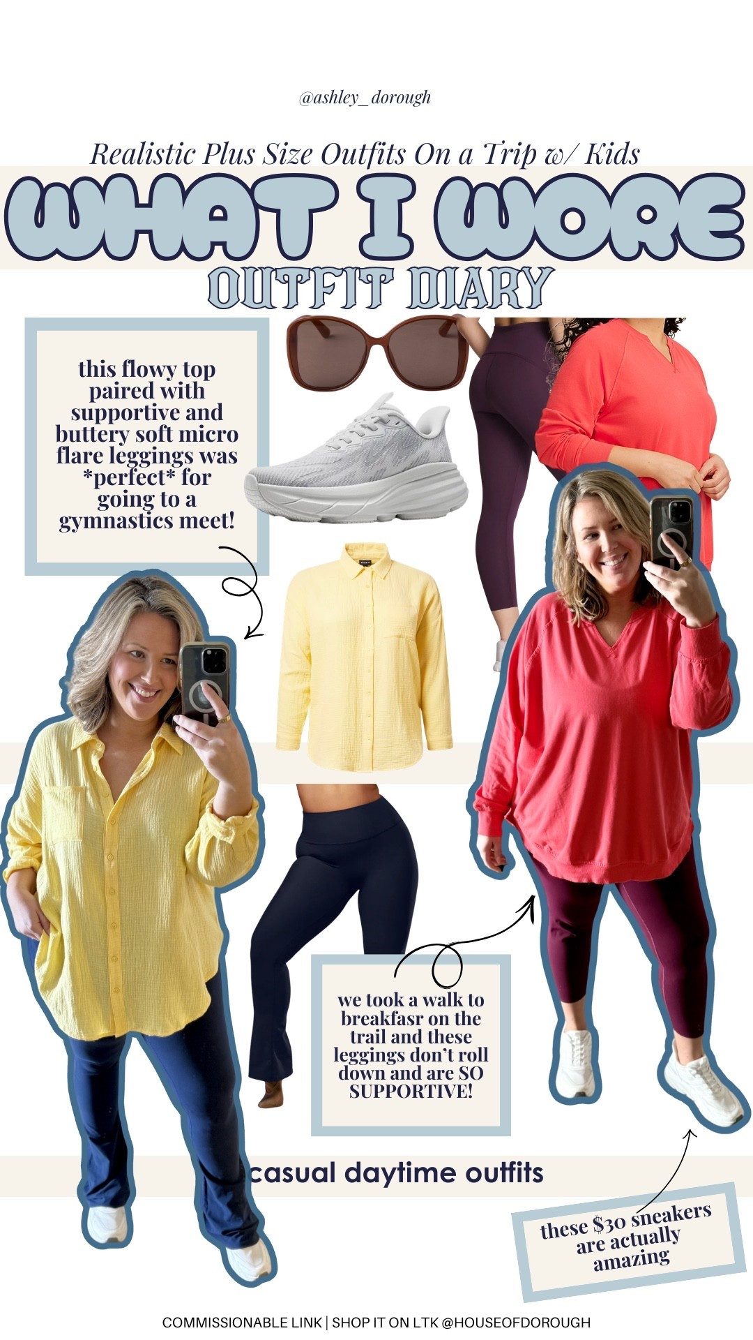 Looove this yellow top - it fits amazing! I’m in 2X. Same for the pink top! Also wearing 2x in both spanx leggings! The navy ones are butter soft with medium compression and the burgundy ones have major compression and moisture wicking! Use my code ASHLEYDXSPANX for a discount!! 

#LTKPlusSize #LTKMidsize #LTKSaleAlert