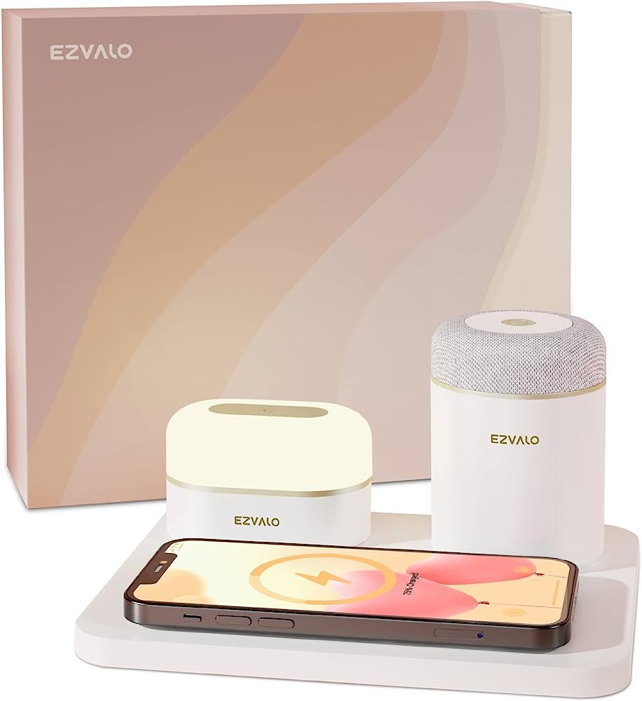 EZVALO Birthday Gifts for Women, 3 in 1 Charger Station with Wireless Phone Charger, LED Night Li... | Amazon (US)