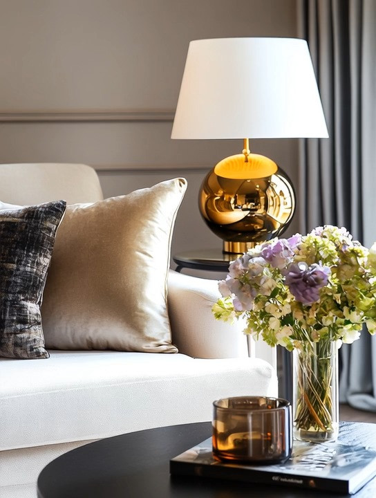 A white and gold table lamp is one of the easiest ways to add instant glamour and warmth to any room. Whether styled on a bedside table, living room side table, console table, or even a desk, this timeless combination brings soft elegance without overpowering the space. The white shade diffuses light beautifully, creating a calm and inviting glow, while the gold base adds just the right amount of shine and sophistication. Paired with neutral upholstery, textured cushions, or fresh florals, this lamp becomes a versatile styling piece that works across bedrooms, living rooms, and transitional spaces. It’s a simple upgrade that effortlessly elevates everyday interiors and complements both modern and classic decor styles.
#tablelamp #homestyling #quietluxury 

 #LTKHome