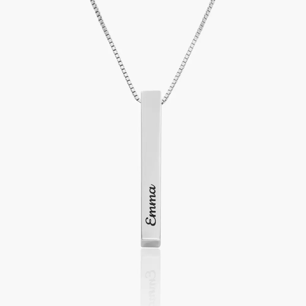 Pillar Bar Necklace - Silver | Oak & Luna (US)