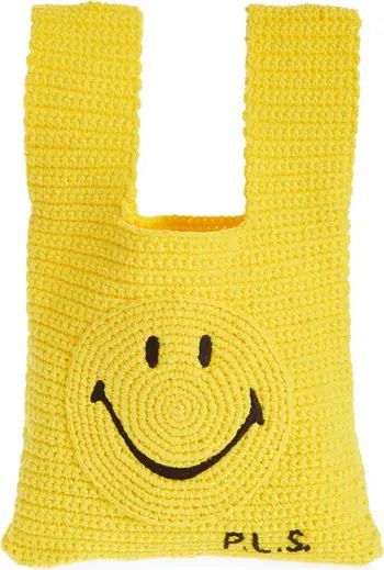 x Smiley Company Smiley Face Crochet Tote | Nordstrom