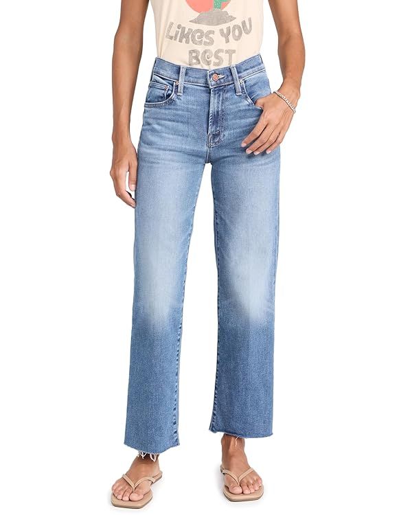 MOTHER Women's Mid Rise Rambler Zip Ankle Fray Jeans | Amazon (US)