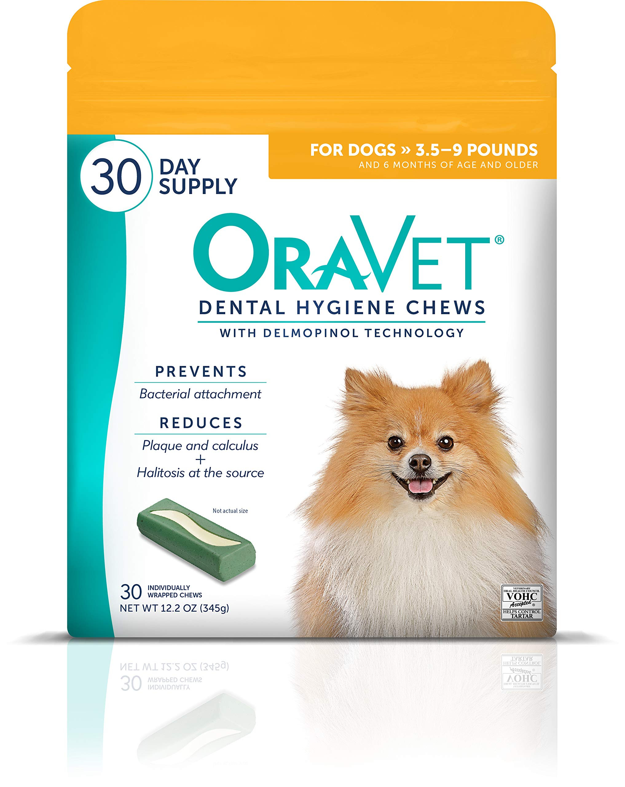 OraVet Dental Chews for Dogs, Oral Care and Hygiene Chews (Extra Small Dogs, 3.5-9 lbs.) Yellow P... | Amazon (US)
