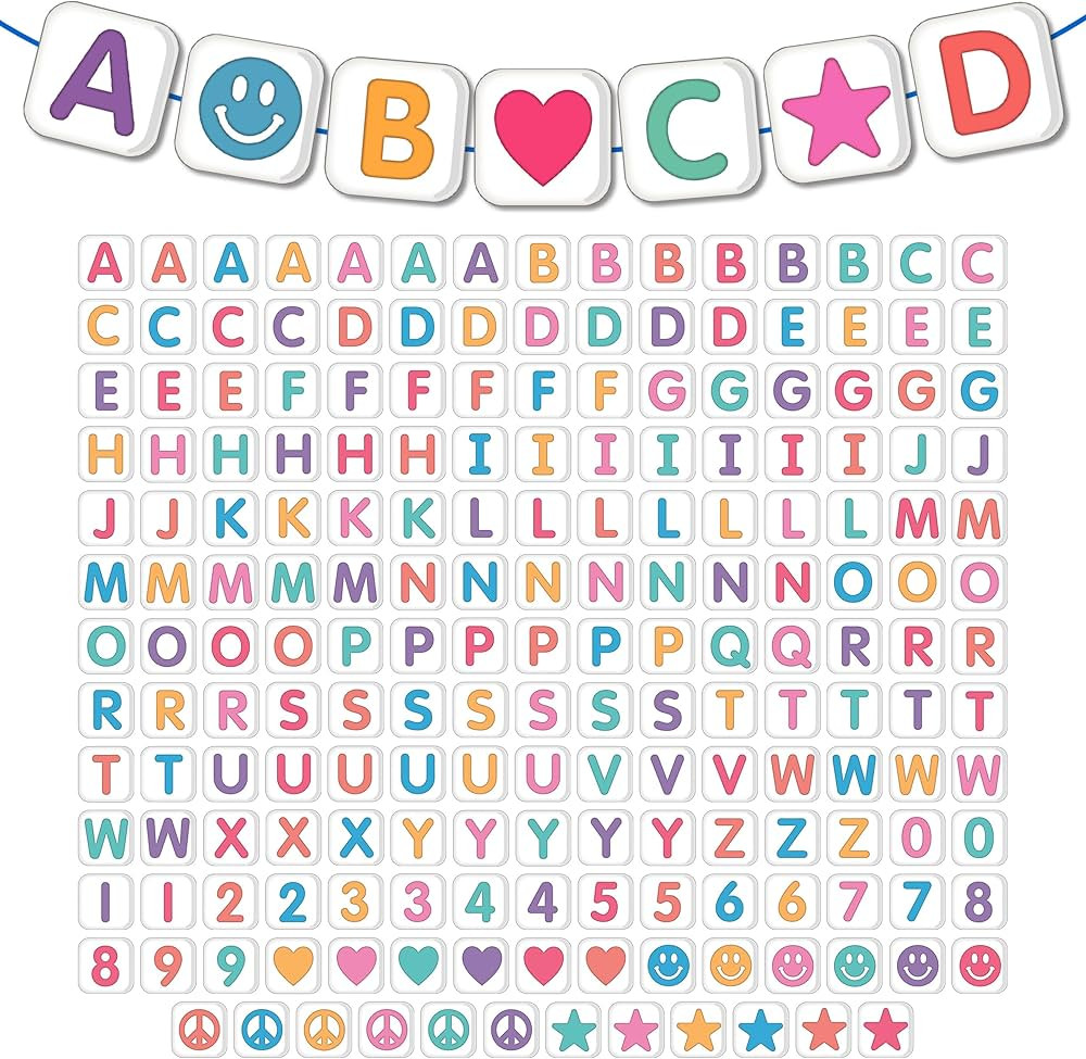Carson Dellosa Crafty and Cool 216-Piece Bulletin Board Decorations, 3.5" Colorful Letters, Numbe... | Amazon (US)