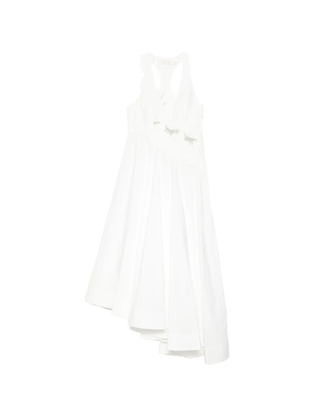 ZIMMERMANN Luna Appliqué Midi Dress | Neutrals | FARFETCH PT | Farfetch Global