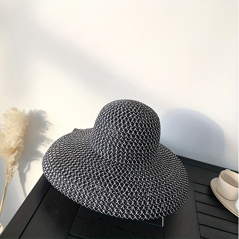 Wide   Hollow Sun Hats Elegant French Hepburn Style - Temu | Temu Affiliate Program