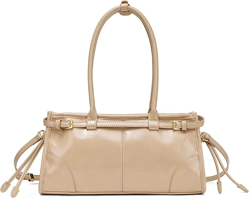 NEWBELLA Women's PU Leather Clutch Purse - Convertible Top Handle Shoulder Bag for Work Evening | Amazon (US)