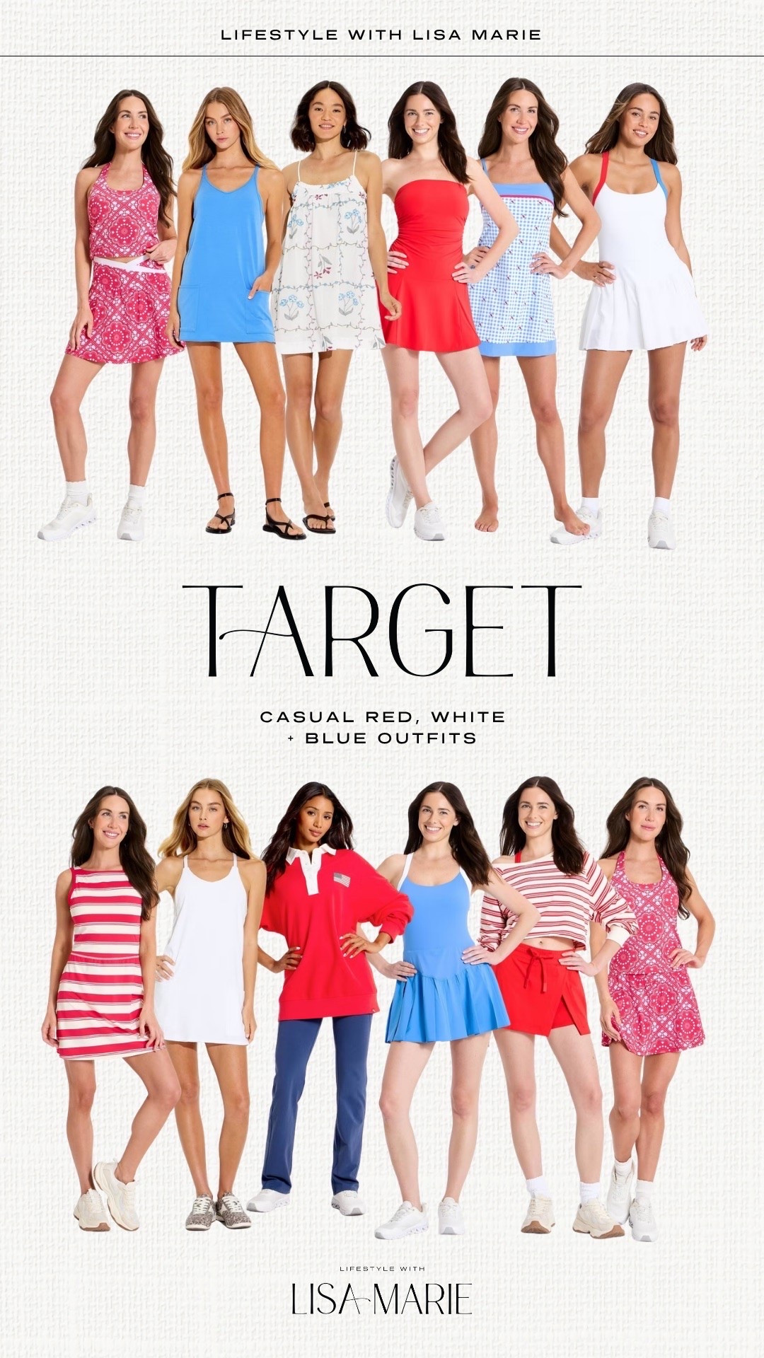 New Target arrivals! Casual red, white and blue outfits for the Fourth of July. Athleisure and athletic dresses for summer. Patriotic outfits and cover-ups for pool, boat and beach. Red, white and blue mini dresses and skirts for vacation, resorts, cruises and getaways.

#LTKSeasonal #LTKActive #LTKPetite