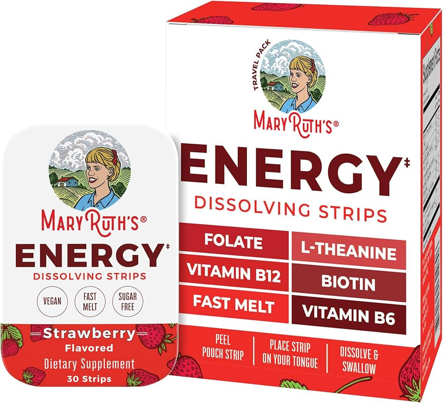 Energy Dissolving Strips by MaryRuth's | Biotin | Vitamin B12 | Vitamin B6 | B Vitamin Complex | ... | Amazon (US)