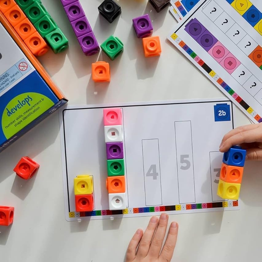 Learning Resources MathLink Cubes Elementary Math Activity Set, Math Manipulative, Preschool Toy, Ac | Amazon (US)