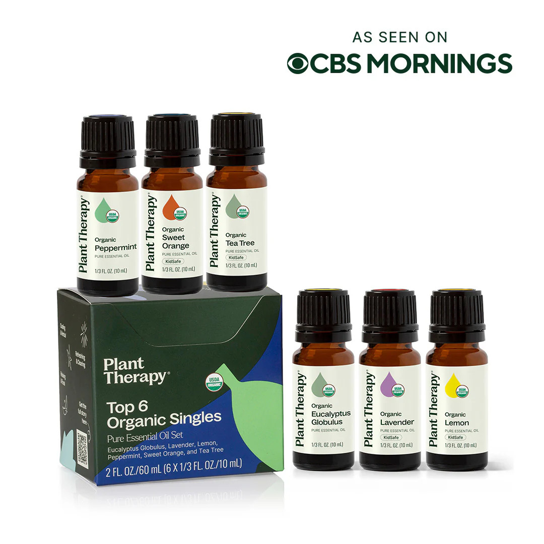 Top 6 Organic Singles Essential Oil Set | Plant Therapy