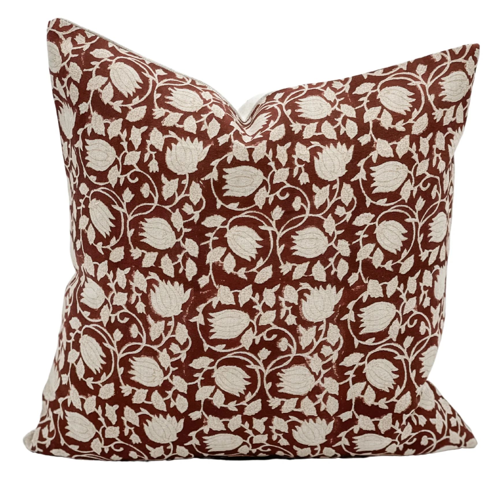 ALINA IN BURGUNGY PILLOW COVER | Krinto