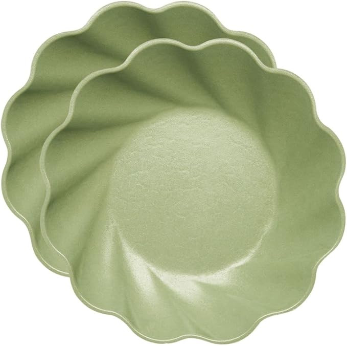 Sophistiplate Eco Friendly Bamboo Fiber Salad Plates 7.5” | Sage | 16/pkg | Amazon (US)